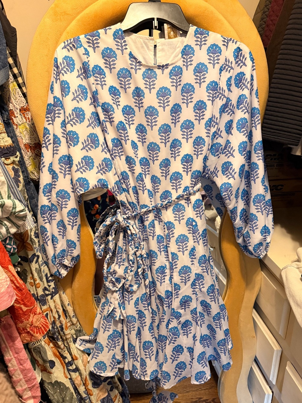 J. Marie Floral Print Rope Dress NWOT XS